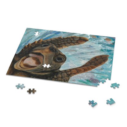 Happy Turtle Puzzle Art